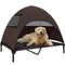 Elevated Dog Bed with Canopy Raised Dog Bed  Washable Mesh Steel Frame 41.7