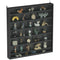 7-Tier Display Cabinet, Shot Glass Display Case, Glass Curio Cabinet with 2 Glass Doors and 6 Adjustable Shelves, Black