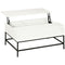 HOMCOM White Lift Top Coffee Table with Storage Organizer Modern Center Table for Living Room