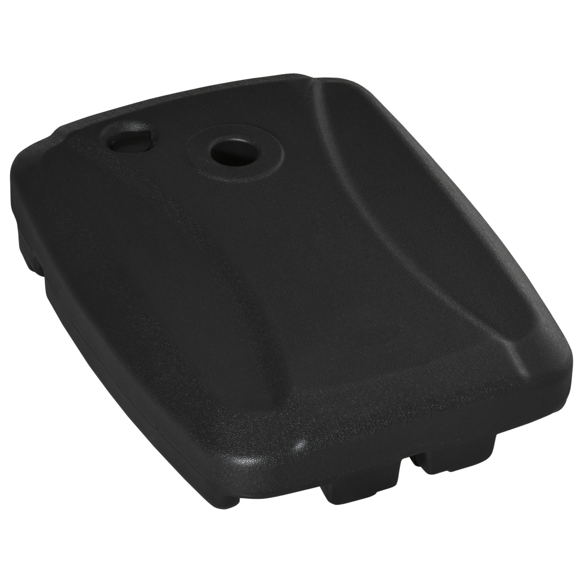 Outsunny Cantilever Umbrella Base with Wheels, Portable Offset Parasol Stand, Water/Sand Fillable up to 165 lbs, Black 