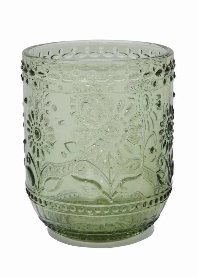 Floral Glass, Set of 2 