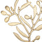 Floral Trivet – Matte Gold Aluminum, Branch & Leaf Design, 8