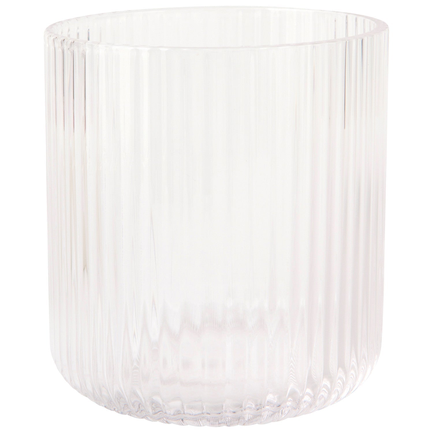 Fluted Drinking Glass, Set of 2 - Clear 