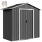 6.5x3.5ft Metal Garden Storage Shed for Outdoor Tool Storage with Double Sliding Doors and Vents, Dark Grey