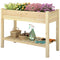 Elevated Planter Box with Legs and Storage Shelf, Raised Garden Bed, Elevated Wooden Planter Box, Natural