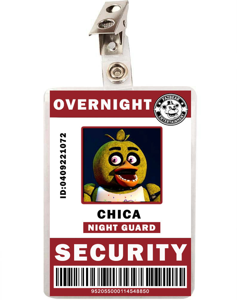 FNAF Five Nights at Freddy's Chica Security ID Badge 