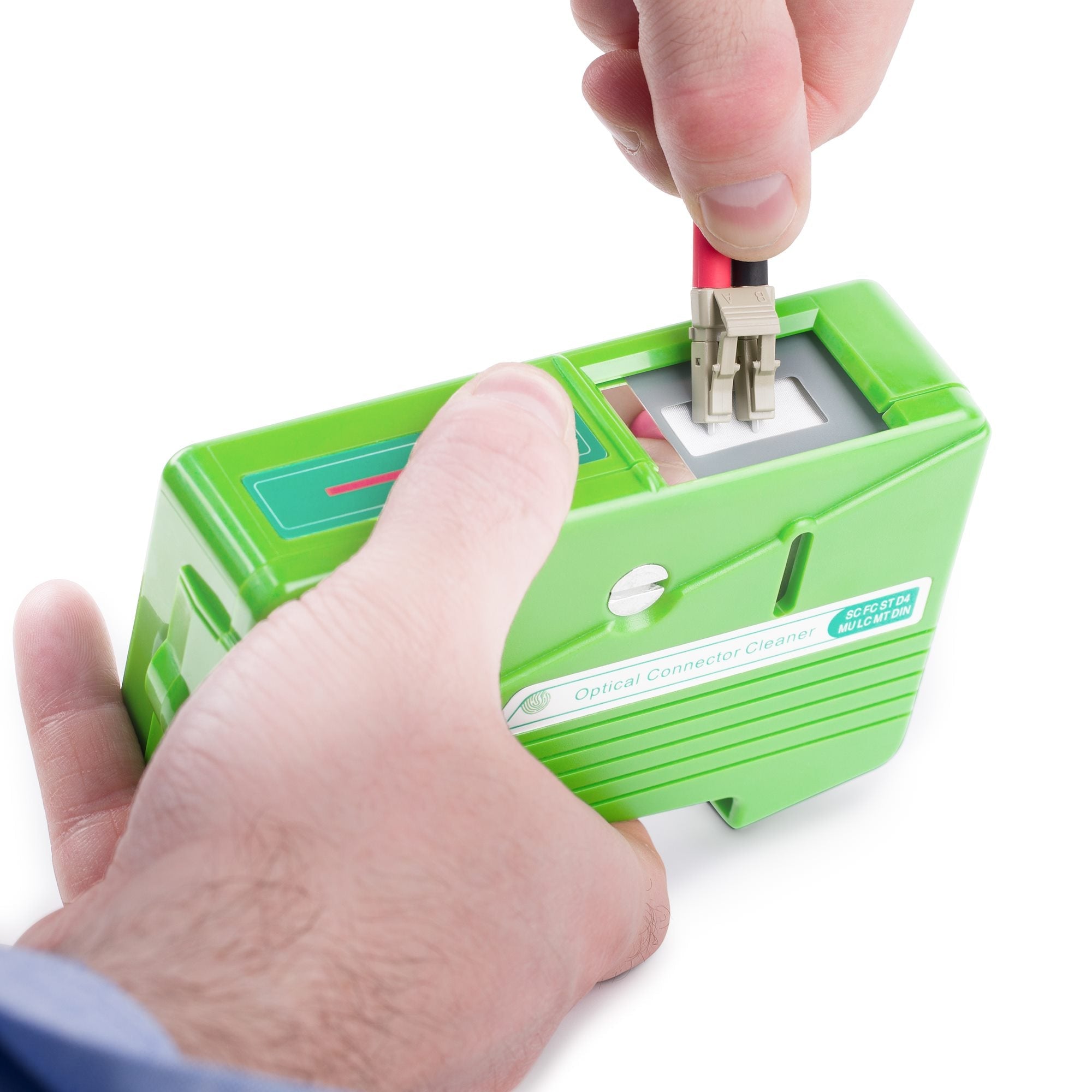 Fiber Optic Cleaner, Fiber Connector Cleaning Cassette, LC Fiber Cleaner, Fiber Optic Cable Cleaner, for LC/SC/ST/FC Optical Fiber Cables 