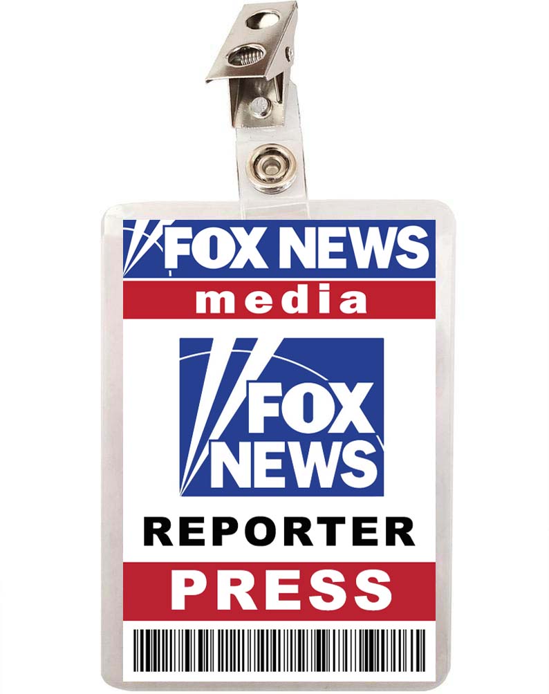 FOX News Press Reporter ID Badge 