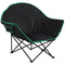 Outsunny Portable Fishing Chair: Foldable, with Carry Bag & Adjustable Footrest, Ideal for Outdoor, Beach, Picnic, Hiking, Black