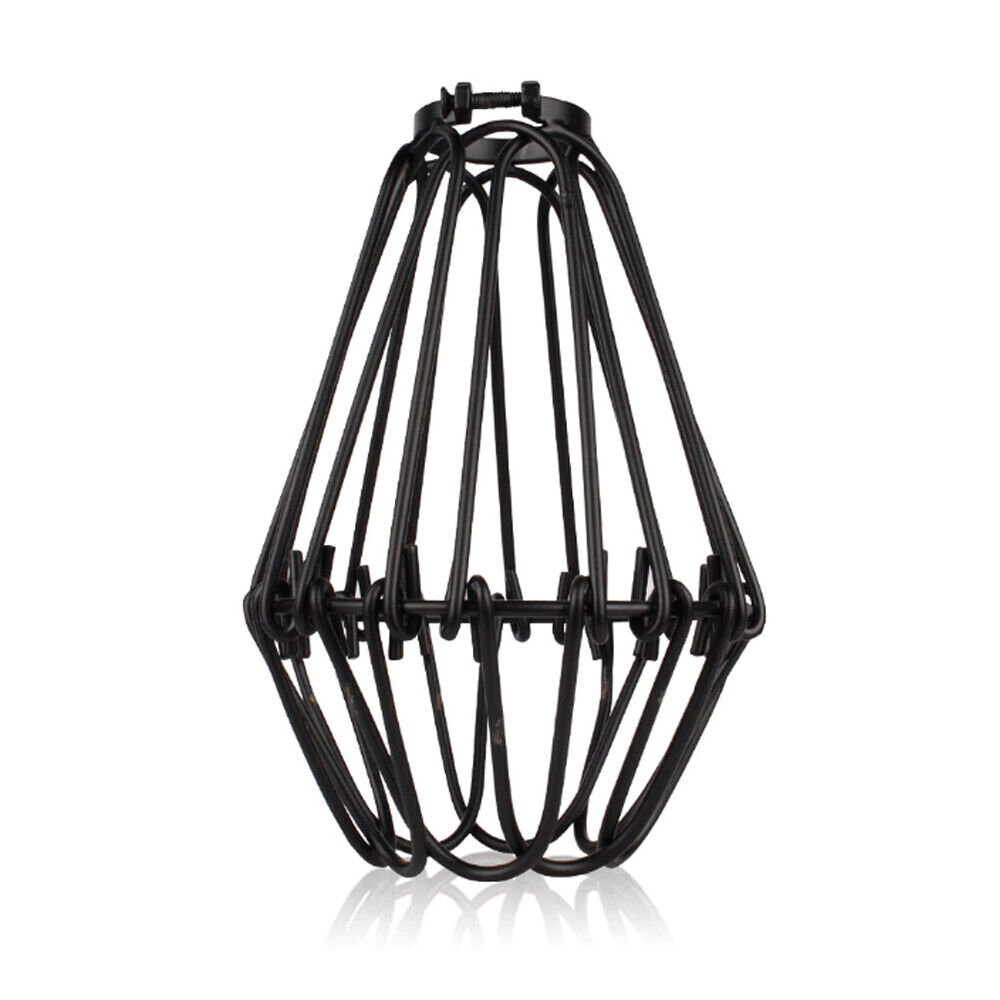 Water Lily Shape Black Colour Easy Fit Pendant Light Shade Metal Wire Cage~1535