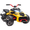 Qaba 12V Kids Ride On ATV with MP3 Player, Music, Horn, 2 Speeds, LED Lights, Gift for Boys & Girls, Yellow