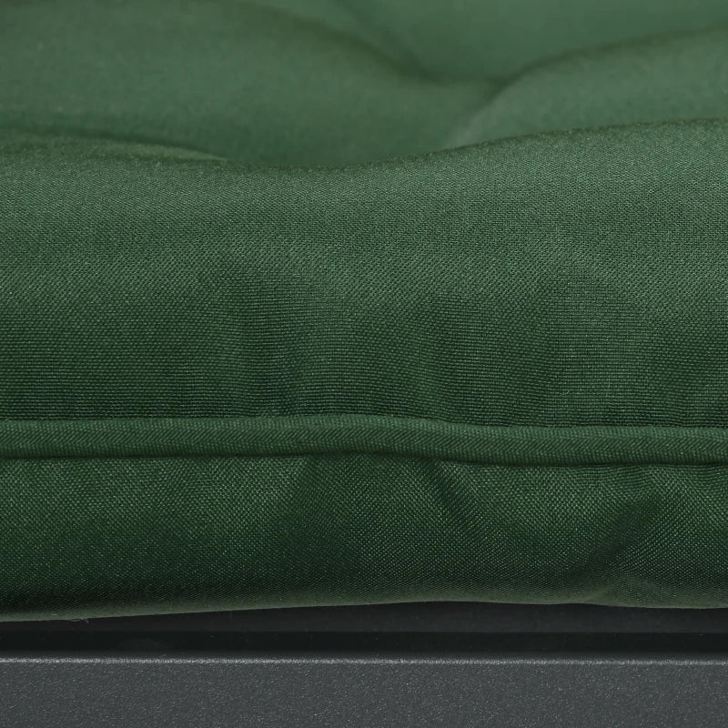 6-Piece Seat Cushion Replacement, Outdoor Patio Chair Cushions Set with Ties, Button Tufted, Dark Green