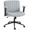 Criss Cross Chair with Flip-up Armrests, Wheels, Wide Office Chair with Adjustable Height, Tilting, Grey