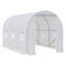 Outsunny Portable Walk-in Grow Shelter: 11.5x6.6x6.6ft with Door and Ventilation Window for Garden Plant Growing, White