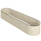 8 x 2 x 1.5 FT Galvanized Steel Raised Garden Bed, Metal Garden Bed Planter Box with Safety Edging, Cream White