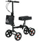 HOMCOM Steerable Knee Walker, Foldable Knee Scooter with Dual Braking System, Adjustable Height, Crutch Alternative, Black