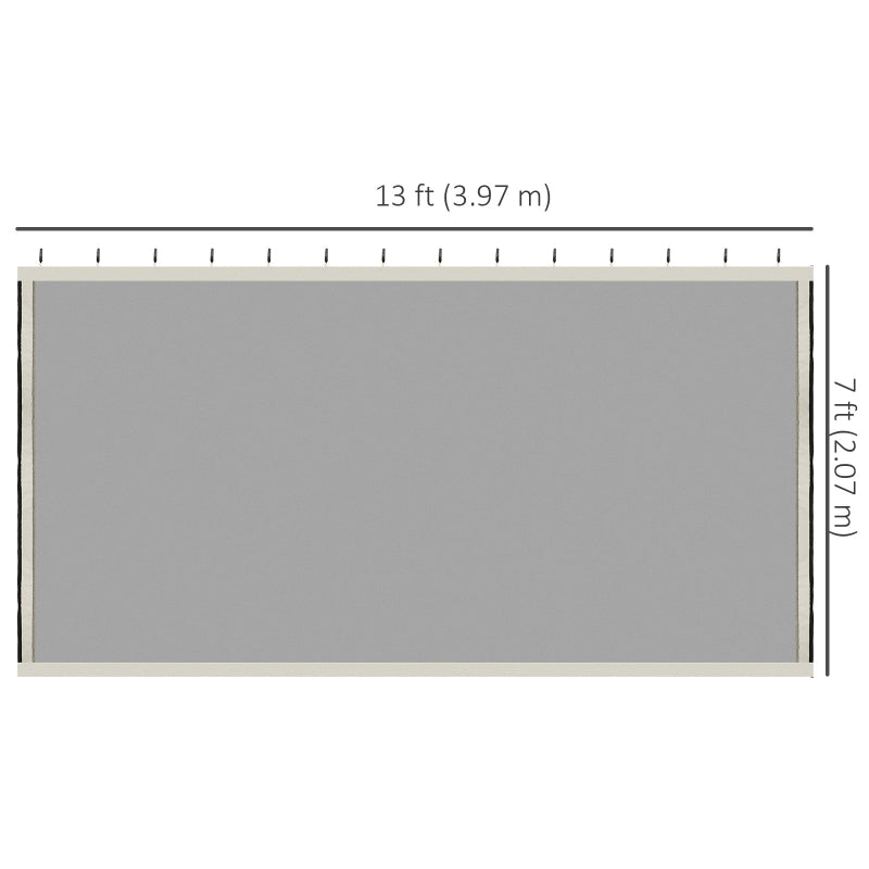 Replacement Mosquito Netting for Gazebo 10' x 13' Black Screen Walls for Canopy with Zippers