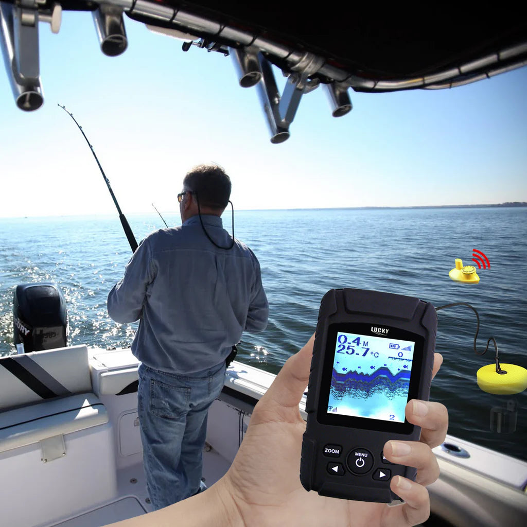 FF-718LI 2-in-1 Wired & Wireless Rechargeable Fish Finder, 328 ft Wired Depth, 131 ft Wireless Depth, Color LCD Display