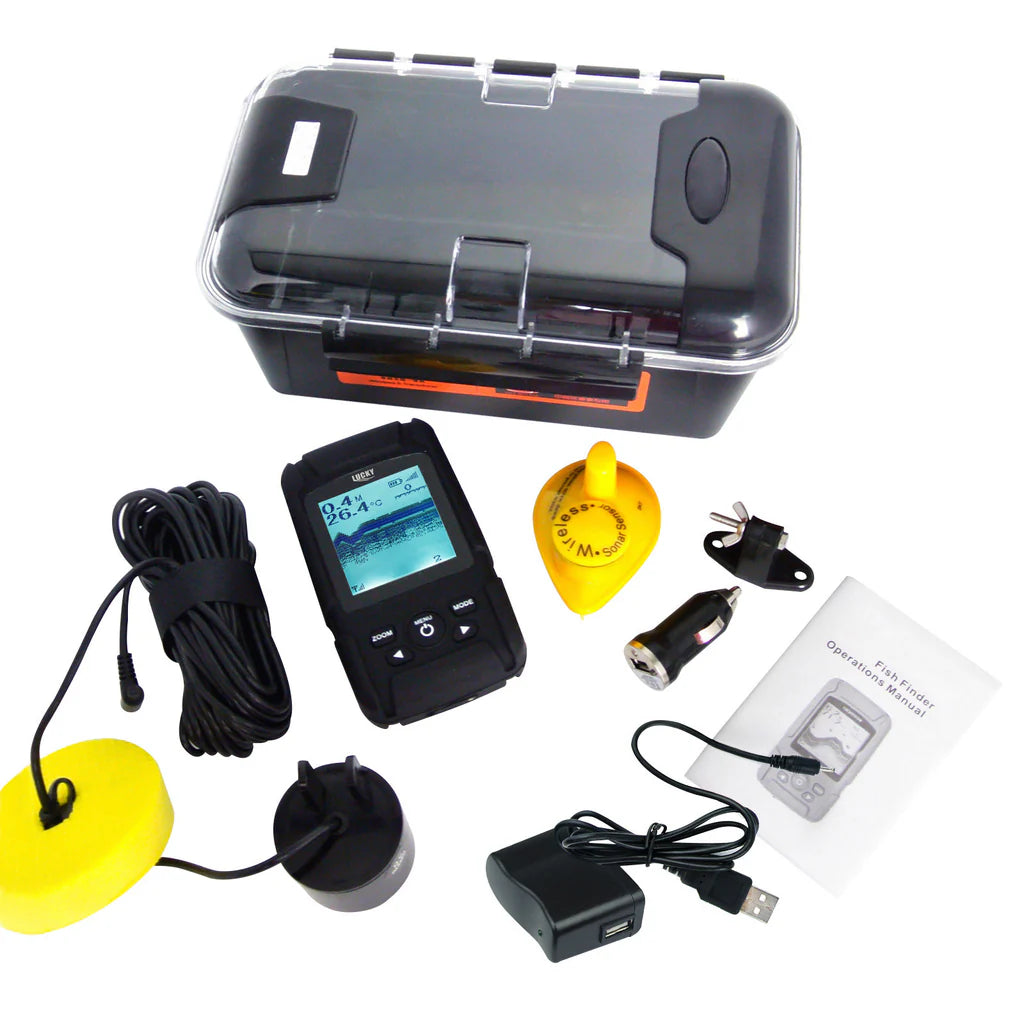 FF-718LI 2-in-1 Wired & Wireless Rechargeable Fish Finder, 328 ft Wired Depth, 131 ft Wireless Depth, Color LCD Display