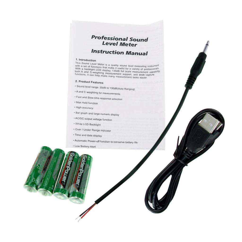 Professional Digital Sound Level Meter (30–130 dB) with Backlit Display – SLM-24 & SLM-25 Models