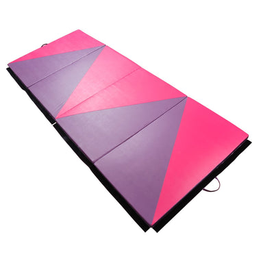 Soozier 4'x10'x2'' Folding Gymnastics Tumbling Mat, Exercise Mat  with Carrying Handles for Yoga, MMA, Martial Arts, Stretching 