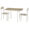 Foldable Dining Table Set for 2, Drop-Leaf Kitchen Table with 2 Chairs for Apartments, Studios, Natural Drop-leaf Dining Table Set Includes 2 Chairs
