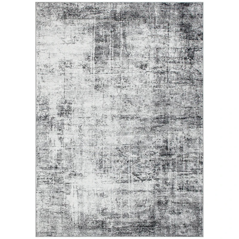 Area Rug for Living Room 9x12, Modern Abstract Machine Washable Rug, Non-Slip Carpet for Bedroom, Dining Room, Grey