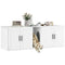 Cat Litter Box Enclosure with Double Room, Scratching Board for 2 Cats, 57