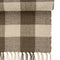 Gingham Table Runner – Greige, 16” x 72” Cotton, Tasseled Edges, Classic Farmhouse Design, Versatile Everyday Table Decor
