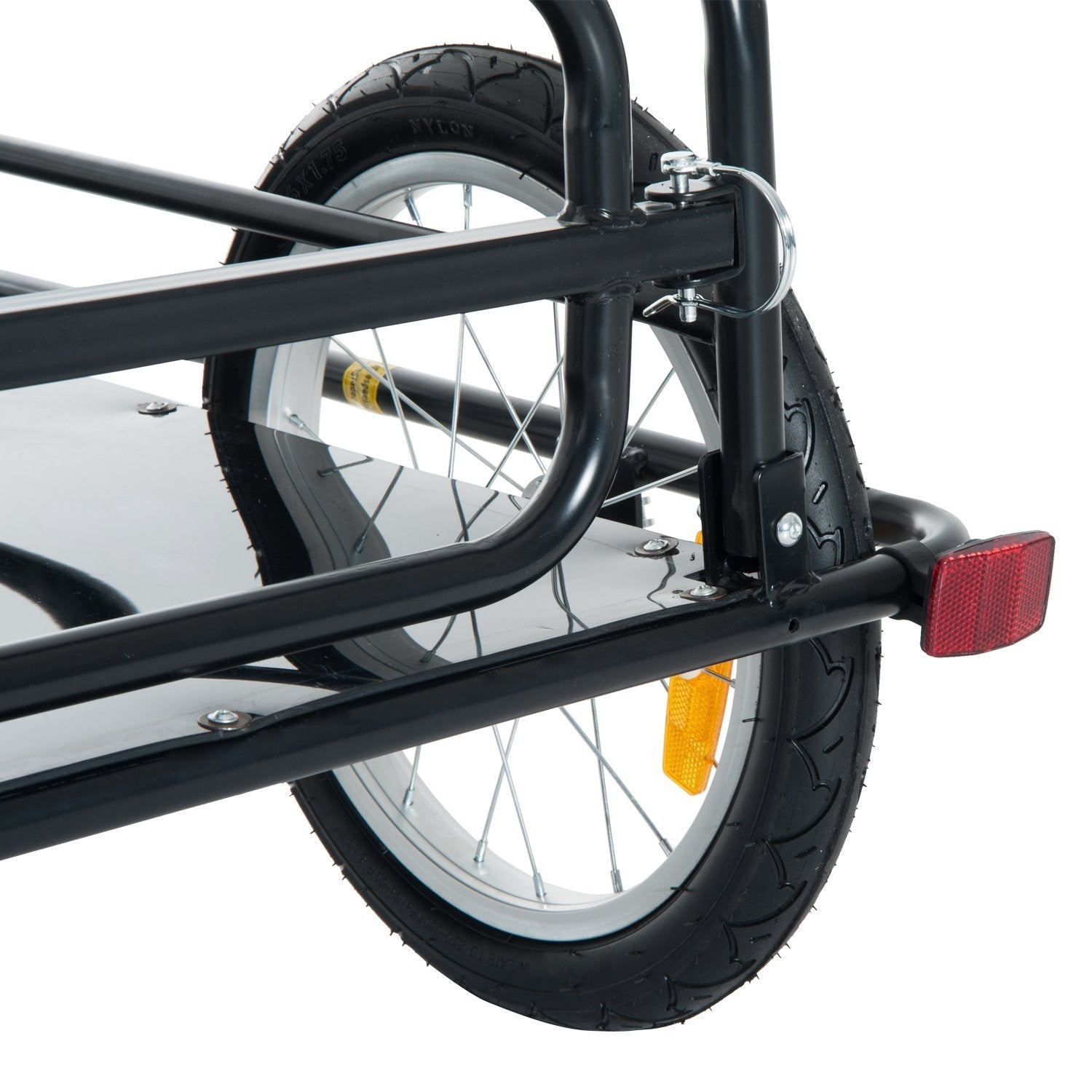Aosom Folding Bicycle Cargo Trailer Utility Carrie Bike Cart Garden Patio Tool New 
