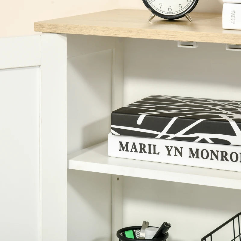 Storage Cabinet with Doors, Cupboard Organization with 2 Adjustable Shelves, Storage Solution for Living Room, Bathroom