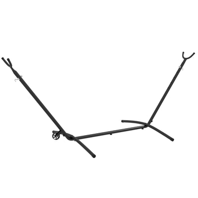 Outsunny 9.5ft Hammock Stand Only Adjustable for String Brazilian Flat-style Hammocks Black 