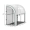 Walk-in Lean-to Greenhouse, Outdoor Gardening Green House with Zipper Roll-up Doors and Window, 7' x 3' x 5', White