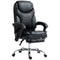 Vinsetto 6 Point Vibration Massage Ergonomic Office Chair PU Leather Heated Reclining Computer Desk Seat Footrest Lumbar Support Black