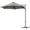 Outsunny 8.5FT Outdoor Cantilever Roma Parasol with 360° Rotation and Cross Base, Offset Patio Umbrella for Garden, Light Grey