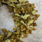 Green Hops Wreath with Fall Leaves – 24” Dia, Textured Autumn Decor, Rustic & Modern Farmhouse, Metal Ring Hanger Included