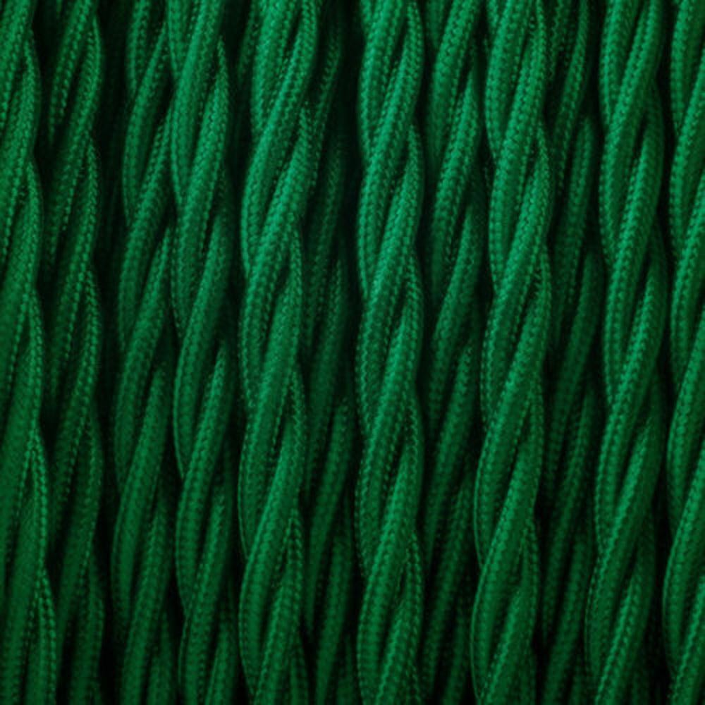 Electrical wire 3 Core Twisted Fabric Dark Green~1365