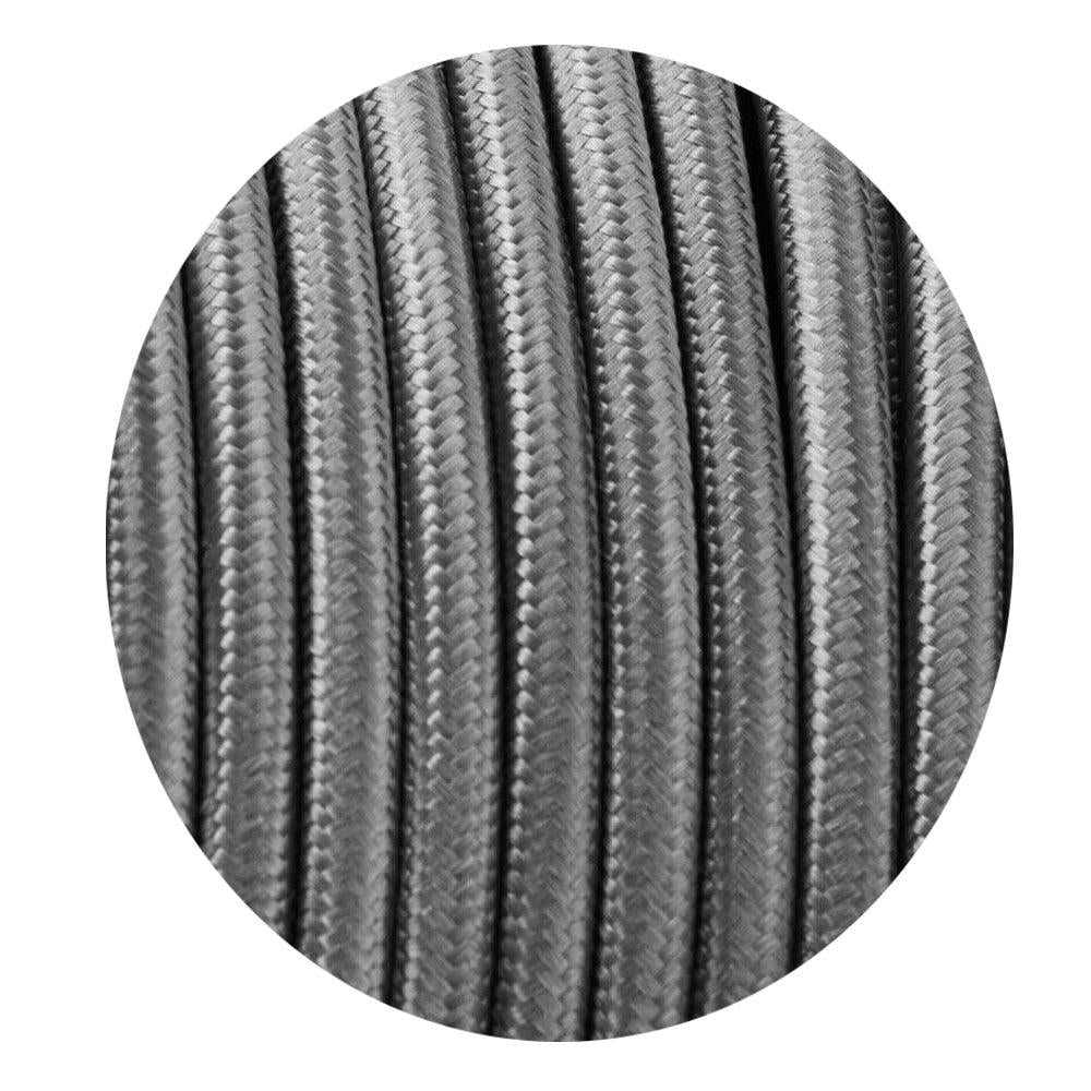 2-Core Electrical Round Cable with Grey Color fabric finish~1441