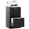 Lockable Filing Cabinet with 2 Fluted Drawers, File Cabinet with Adjustable Hanging Rails for A4 Letter Files, Black
