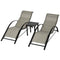 Outsunny Patio Lounge Chair Set: Outdoor Sunbathing with Side Table, Gray Finish for Stylish Comfort