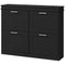 HOMCOM Shoe Storage Cabinet: Space-Saving Design with 4 Flip Drawers & Adjustable Shelves for 20 Pairs, Black