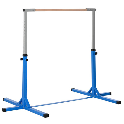 Soozier Professional Gymnastics Bar for Kids, Toddler Home Gymnastics Equipment with 13-level Adjustable Height, Blue 