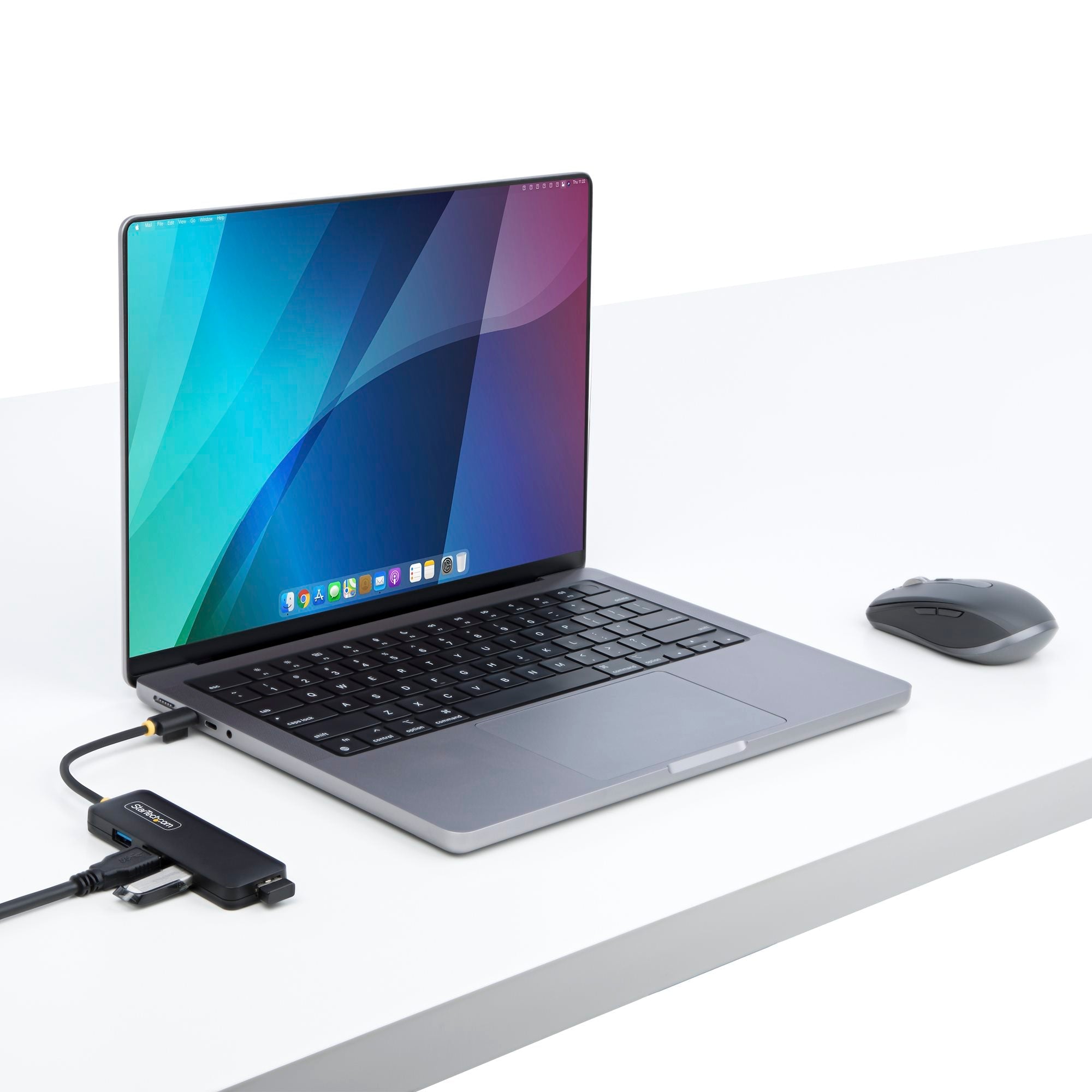 4-Port USB-C Hub, 5Gbps, USB-C to 4x USB-A, Bus Powered, Small Travel Mini Hub, Multi-Port USB 3.0 Splitter, Portable Hub, Overcurrent Protection 