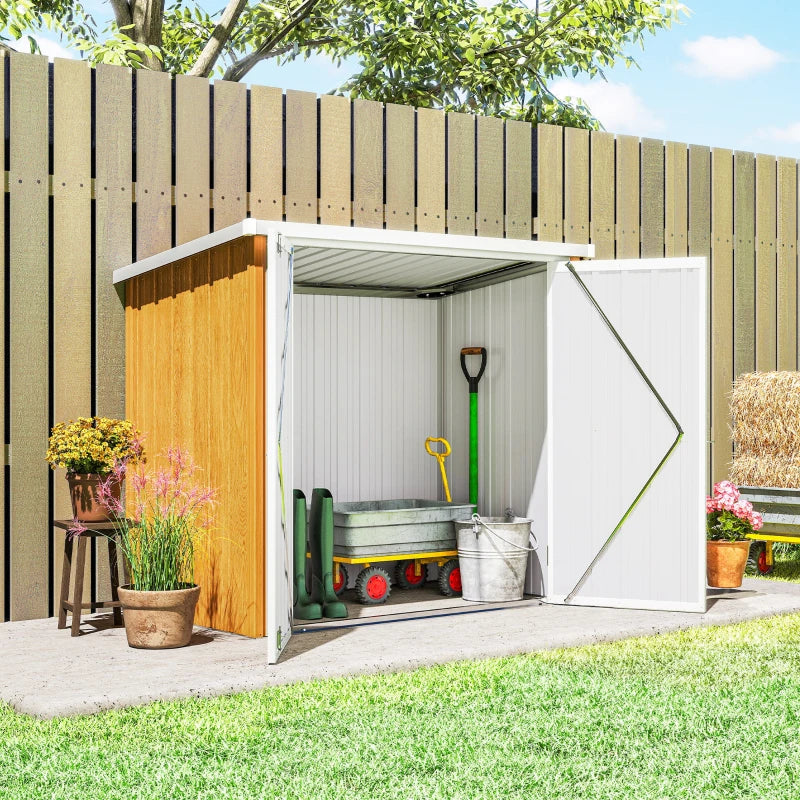 5' x 3' Metal Garden Storage Shed, Tool House with Double Doors for Backyard, Patio, Lawn