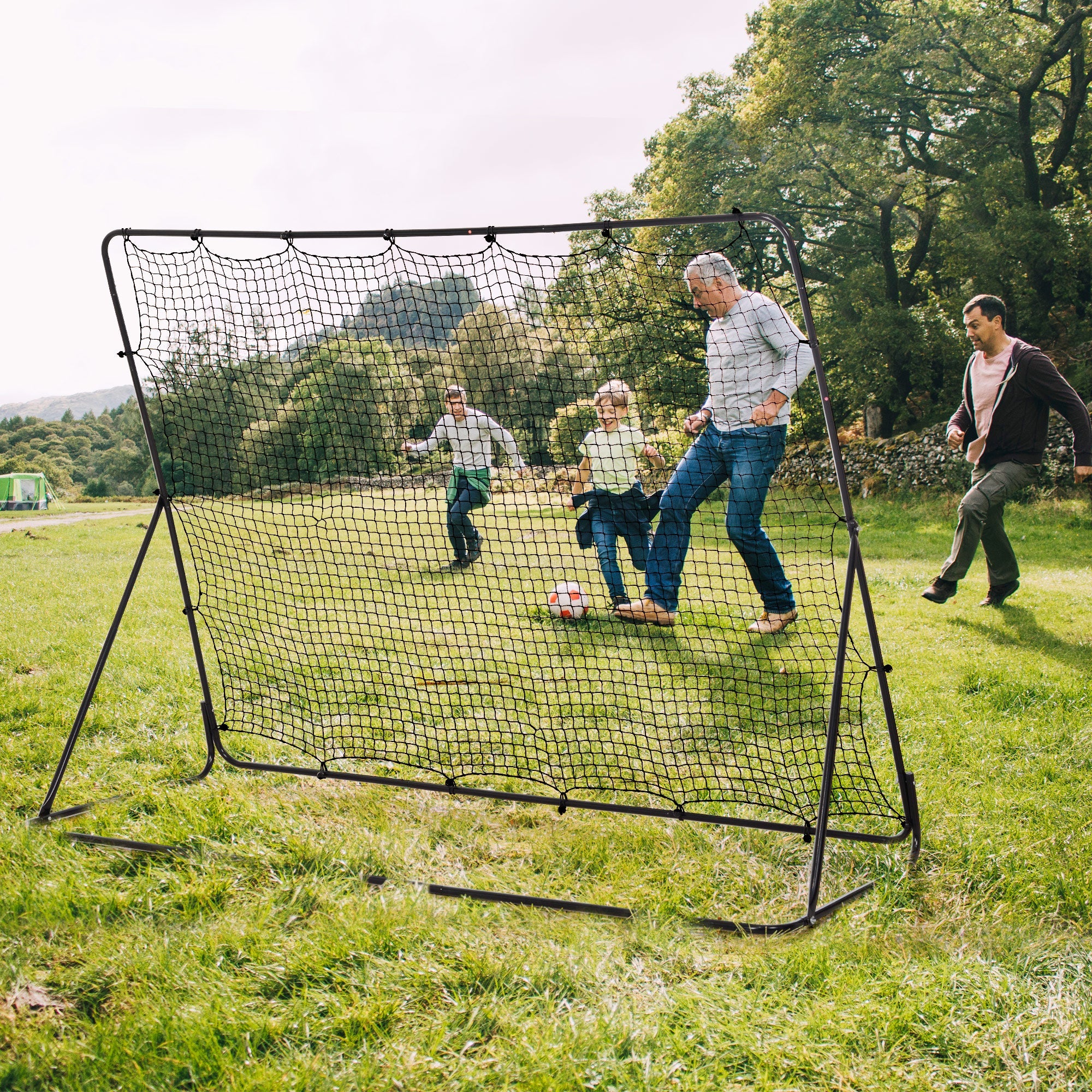 Soozier 8' x 6' Soccer Rebounder Net with 5 Adjustable Angles for Backyard Park Training Practice 