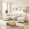 HOMCOM Modern U-Shaped Modular Sectional Sofa with Dual Chaise Lounges, Pocket Spring Cushions & Throw Pillows – Beige