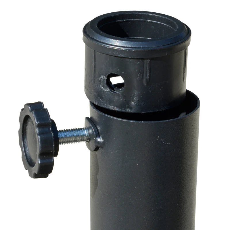 Round Umbrella Base Φ19.1", 31.5 lbs Resin Stand with Decorative Design for Poles 1.5"/1.9", Bronze