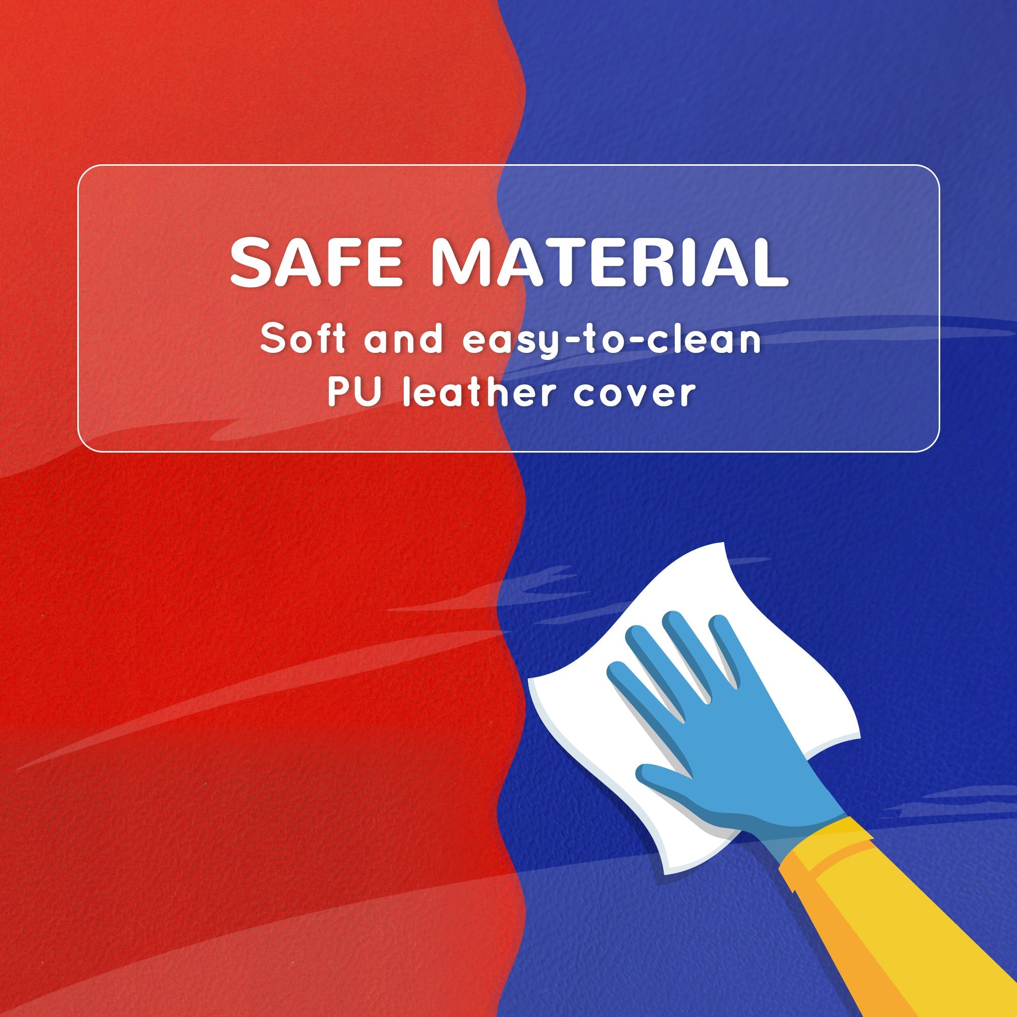 Qaba 2-Piece Soft Play Kids Foam Play Se for Crawl and Climb, Dark Blue 