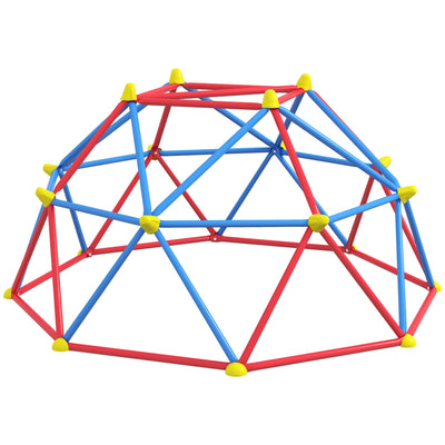 Outsunny Kids Climbing Dome - 6 FT Geometric Jungle Gym with Rust & UV-Resistant Steel, Supports up to 396 lbs, for Ages 3-8 