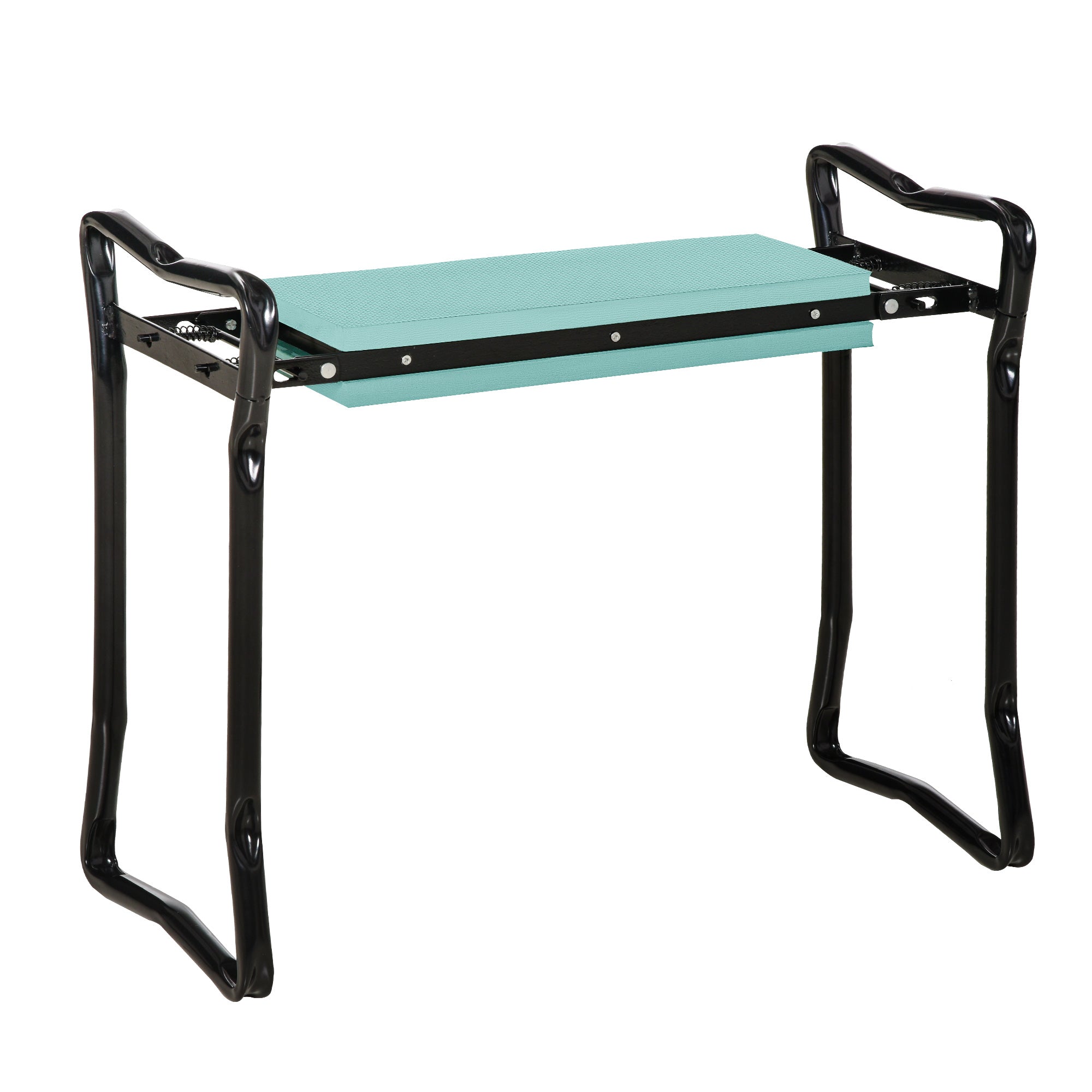 Outsunny Garden Kneeler and Seat Stool Folding Gardening Chair with Thick Pad Handles 